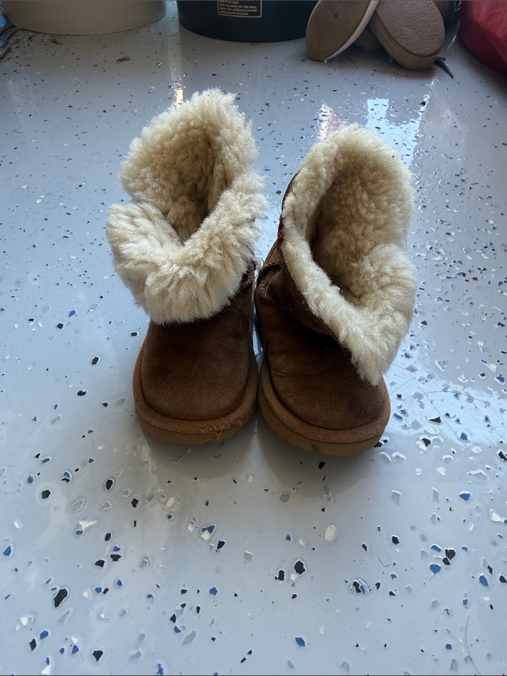 UGG Kids Brown Sheepskin Lined Boots